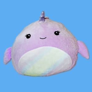 Squishmallows Official Kellytoy Plush 16" Naomi The Narwhal - (Amazon Exclusive)